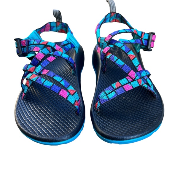 Chaco Kids ZX/1 Ecotread Sandal Teal Break Size 1 - Picture 2 of 11